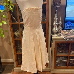 Elegant Martin Grant France Cream Strapless Dress special event